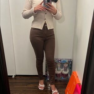 Chic Brown Skinny Jeans for Women